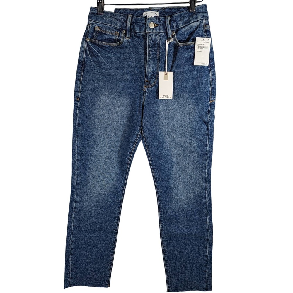 Good‎ American Good Classic Raw Hem Jeans 6/28 NWT